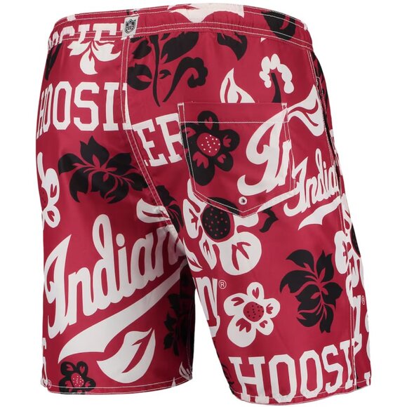New Wes & Willy Men's XXL Red Indiana University Hoosiers IU Volley Swim Trunks - Picture 2 of 4